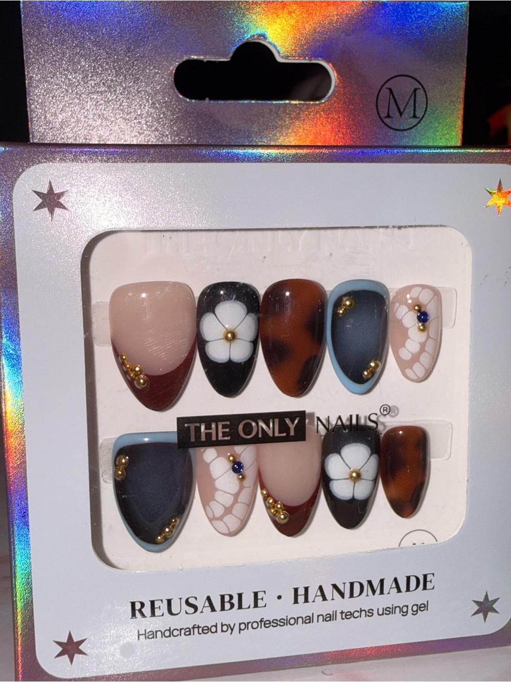 The Only Nails Reusable Handmade Mixed Color Press-On Nail Set
